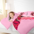 thumbnail image 3 of Castle Fairy Chic Microphone Full Size Bedding Sets 7 Pieces,Black Girl Full Size Bed in a Bag,Hot Pink Red,Pink Reversible, 3 of 7