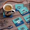 thumbnail image 3 of Inkdotpot Set of 6 Drink Coasters Easy Clean 4-inch SquareCoastersCork Base-Reusable- Motivational Quotes, 3 of 8