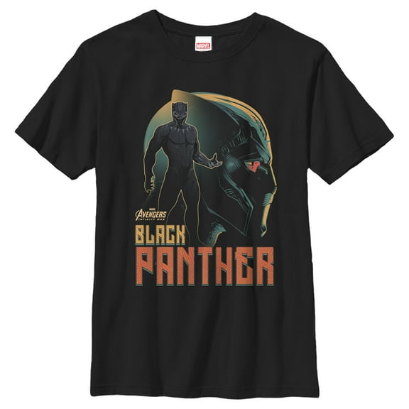 Boy's Marvel Avengers: Infinity War Black Panther Portrait Graphic Tee Black Small