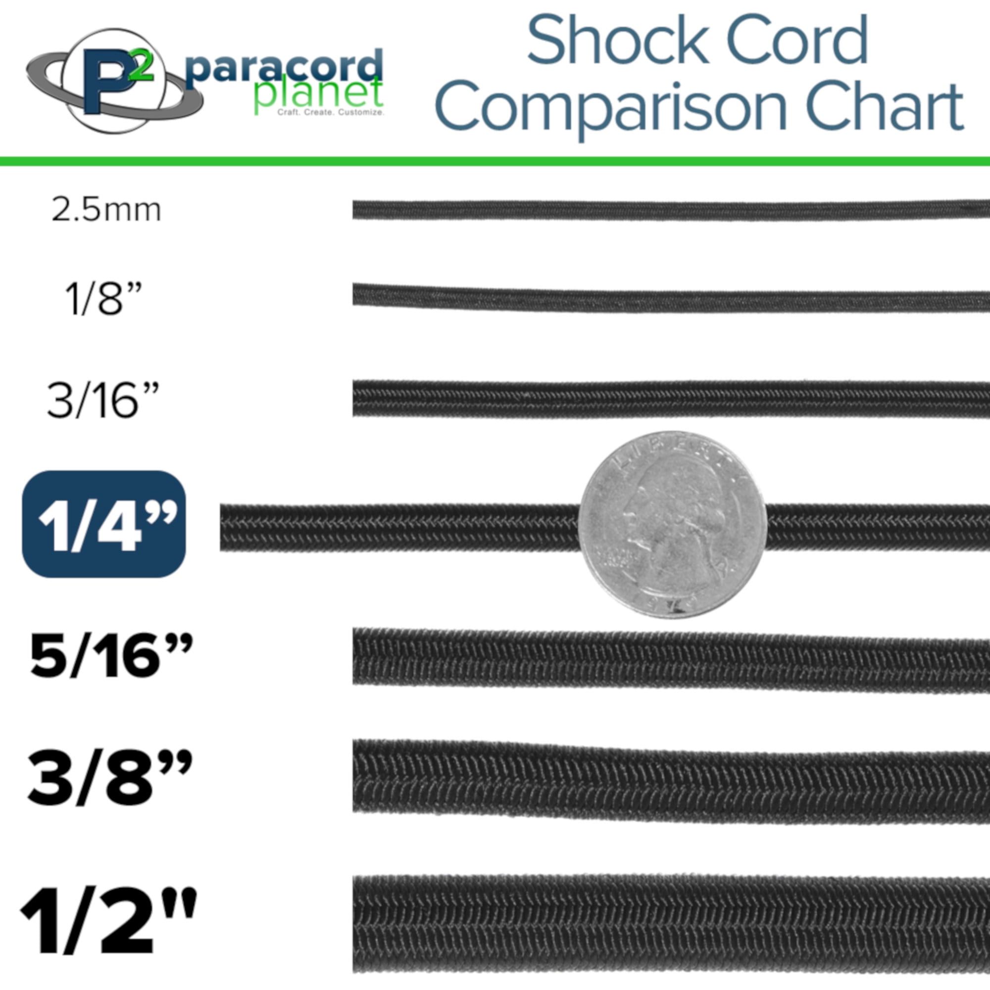 1/4 Inch Elastic Bungee Shock Cord