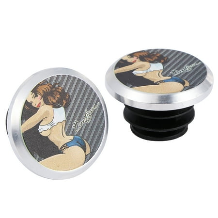 

Mountain Bike Plug Aluminium Alloy Road Bike Plug Cover Practical Handlebar Plug (Beauty Pattern)