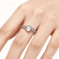 thumbnail image 5 of 925 Sterling Silver Princess Pearl Ring Women Finger Ring For Party Jewelry, 5 of 5