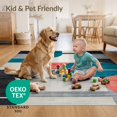 thumbnail image 4 of ODIKA 6'x9' Ultra-Soft Area Rug, Personalized Photo Abstract Interlocking Border Exact Alfombra None Washable, Bare feet friendly, Silk-Touch for Guest Room, Bedroom, 4 of 7