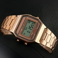 thumbnail image 3 of Men Lady Vintage Retro Gold Stainless Steel Digital Casual Watch Alarm Stopwatch, 3 of 9