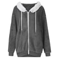 thumbnail image 4 of Mens Fuzzy Sherpa Jacket Fleece Long Sleeve Full-Zip Hooded Shirt Winter Warm Fall Jacket Coats with Pockets, 4 of 5