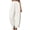 cream colored, variant on Womens Balloon Pants High Waist Ruffle Summer Casual Baggy Pants Elastic Waist Lantern Trousers for Travel