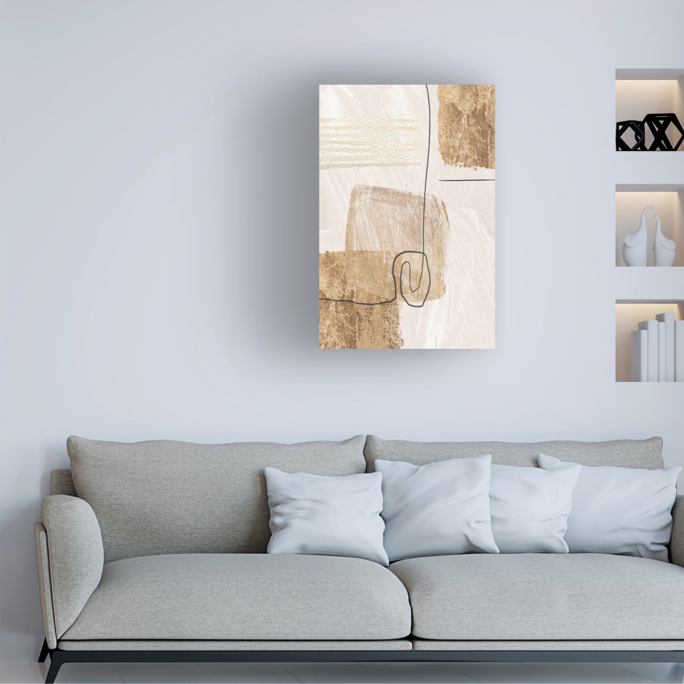Trademark Fine Art Sally Ann Moss Aesthetic Gold 1 Canvas Wall Art