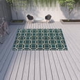 thumbnail image 2 of HomeRoots 506994 10 x 13 ft. Blue Geometric Stain Resistant Indoor & Outdoor Rectangle Area Rug, 2 of 5
