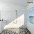 thumbnail image 4 of Boyel Living 10 Inch Rainfall Shower System Wall-mount with Shower Head and Handheld Shower Bathroom Shower Heads Exposed Pipe Brushed Gold, 4 of 4
