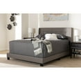 thumbnail image 6 of Baxton Studio Lisette Modern and Contemporary Grey Fabric Upholstered King Size Bed, 6 of 7