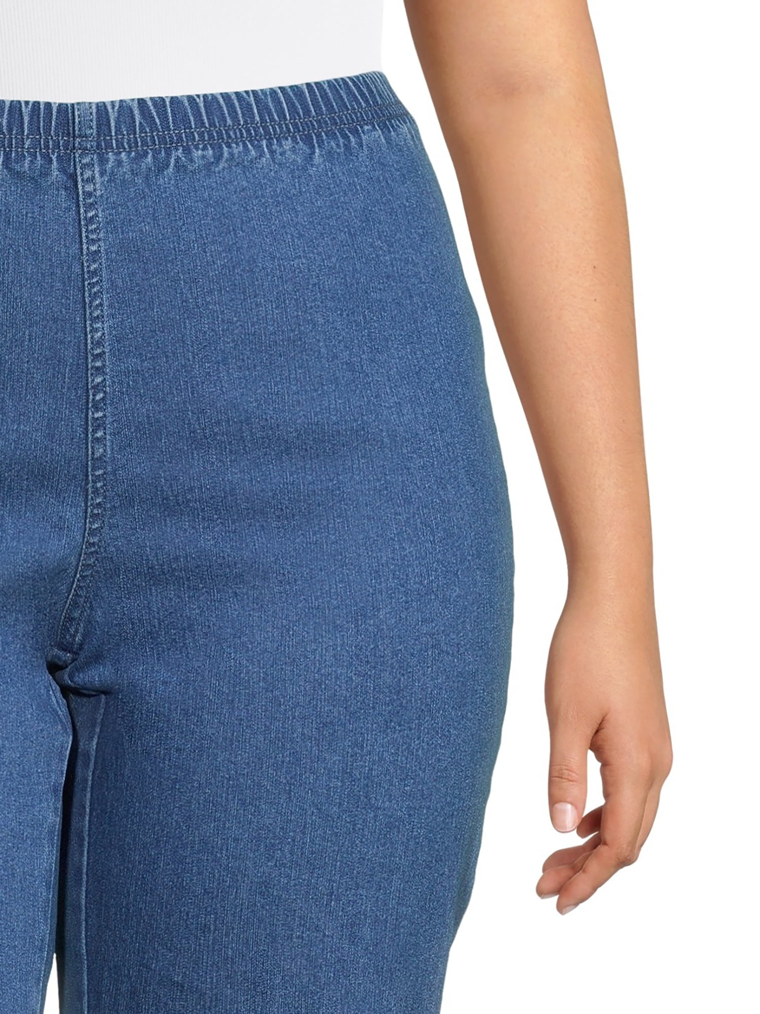 JMS Just My Size by Hanes Women's Plus Size Pull on Bling Tab Capri Pants, Sizes 0X-4X