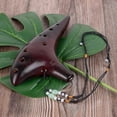 thumbnail image 5 of 12 Holes Ocarina Alto C Smoked Straw Ceramic Ocarinas With Protective Bag Starter Song Boo, 5 of 5