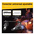 thumbnail image 3 of Doble Pedal Bombo Cadena Ajustable 34-48cm Aluminio para Batería, 3 of 5