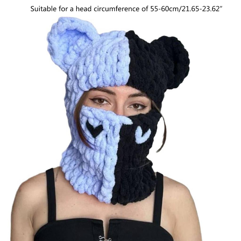 Winter Ski Warm Knitted for Men Womens Windproof Face Cover for Outdoor Party