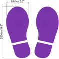 thumbnail image 2 of PATIKIL 10x3.7" Footprint Sticker, 4 Pairs PVC Shoes Floor Decal Sign for Class Decor Stair Guide, Dark Purple, 2 of 6