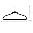 thumbnail image 6 of Simplify 6 Pack Extra Wide Plastic, Fabric, Metal Clothing Hanger, Black, 6 of 8