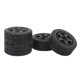 thumbnail image 3 of 4 Uds 1/10 neumáticos de rueda RC con aleta de cubo plásticos rueda plana RC de goma para piezas de mejora de coche negro YUNYI BRAND  Deportes, 3 of 8