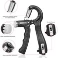 thumbnail image 1 of 1 paquete (negro) Fortalecedor de agarre Resistencia ajustable 10 lbs (5 kg) - 130 lbs (60 kg) Ejercitador de antebrazo, Entrenador de fuerza de agarre para desarrollo muscular y recuperación de lesiones para atletas JM, 1 of 5