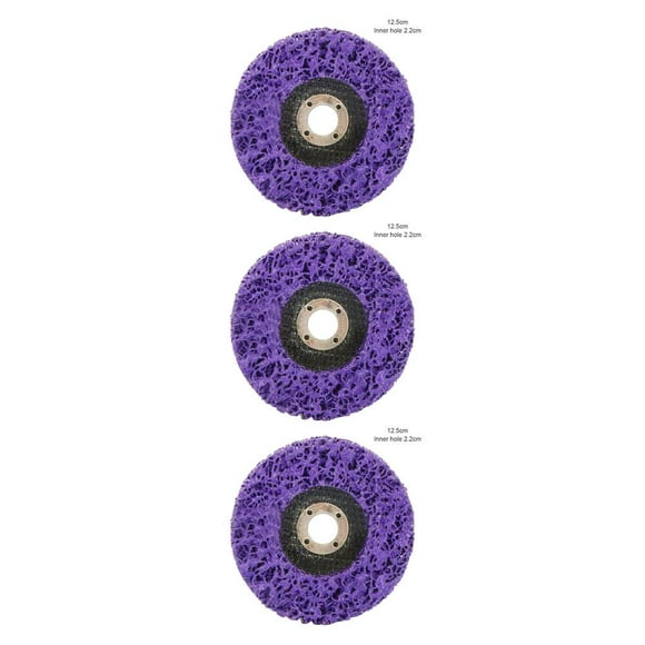 QualitChoice Sanding Wheel Polishing Paint Rust Grinding Inner Hole Tools for Angle Grinder Wood Metal Buffing Car Accessories #125 purple 3Set