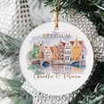 thumbnail image 2 of Belgium Engagement Christmas Ornament, Belgium Ornament, Engagement Ornaments, Engagement Custom Ornament, Engagement Gift, Belgium Wedding C8MbyM (Belgium Engagement Christmas), 2 of 4