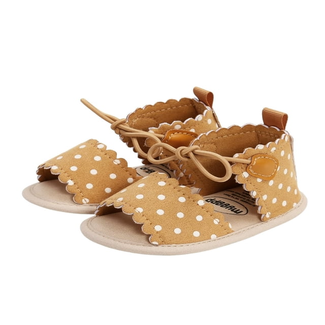 Baby Sandals Summer Baby Girls Solid Color Soft Sole Shoes