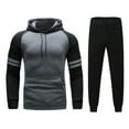 thumbnail image 2 of AOOCHASLIY New Year Mens Sweat Suits Jogging Suits Winter Sports Casual Fitness Set, 2 of 5