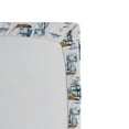 thumbnail image 3 of Ambesonne Sailor Fitted Sheet, Nautical Marine Ships Print, Full Size, Brown Blue White, 3 of 5