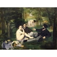 thumbnail image 2 of Manet, Edouard 24x19 White Modern Wood Framed Museum Art Print Titled - Le dejeuner sur l herbe, 2 of 4