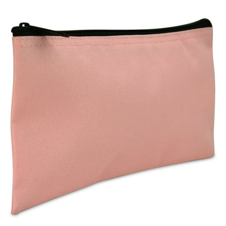 DALIX Bank Bags Money Pouch Security Deposit Utility Zipper Coin Bag in Pink - www.bagsaleusa.com