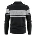 thumbnail image 5 of Herrnalise Men's Fashion Autumn And Winter Stand Collar Sweater Casual Fleece Jacket Black, 5 of 5