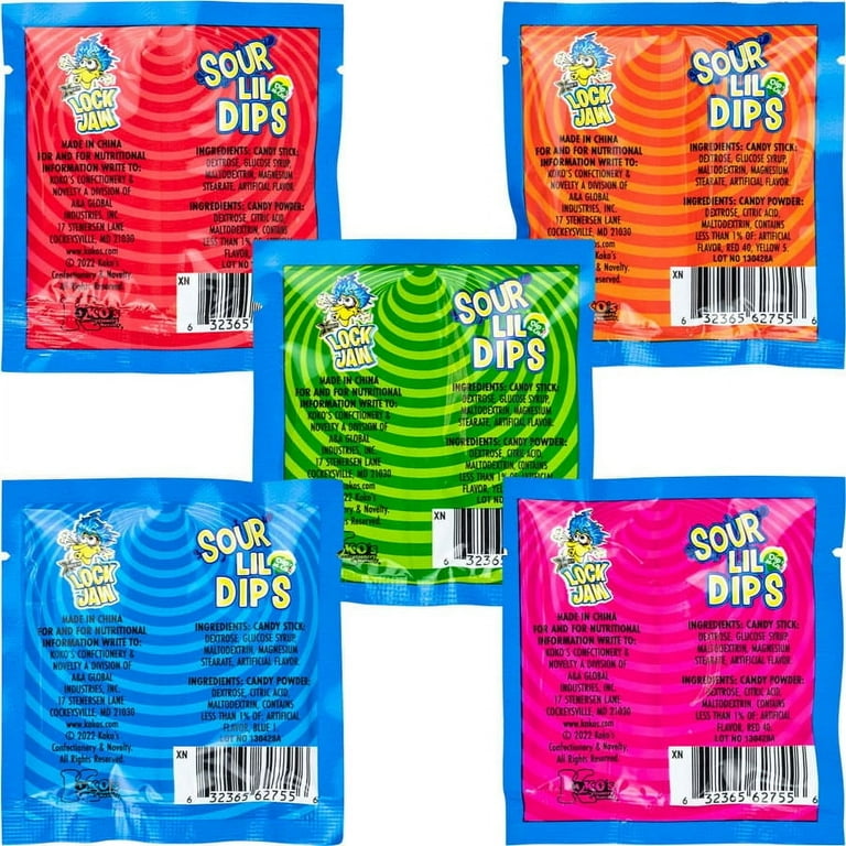 Kokos Lock Jaw Sour Candy Powder and Stick 36 Count - Walmart.com