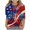 Red, variant on MKOSPLRT Toddler Kids 4th of July Shirts 3-12 Years Crew Neck American Flag Shirts 3/4 Sleeve USA Star Stripes Fourth July Tee Shirts