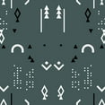 thumbnail image 2 of 3S Brother's Kitchen Valance BOHO Printed Set of 3 Hanging Rod Pocket & Back Tab Window Décor Valances Tiers Café Curtains -Made in Turkey 0033( Dark Green 50"x14" Valance - 2 Tiers 24"x40"), 2 of 4