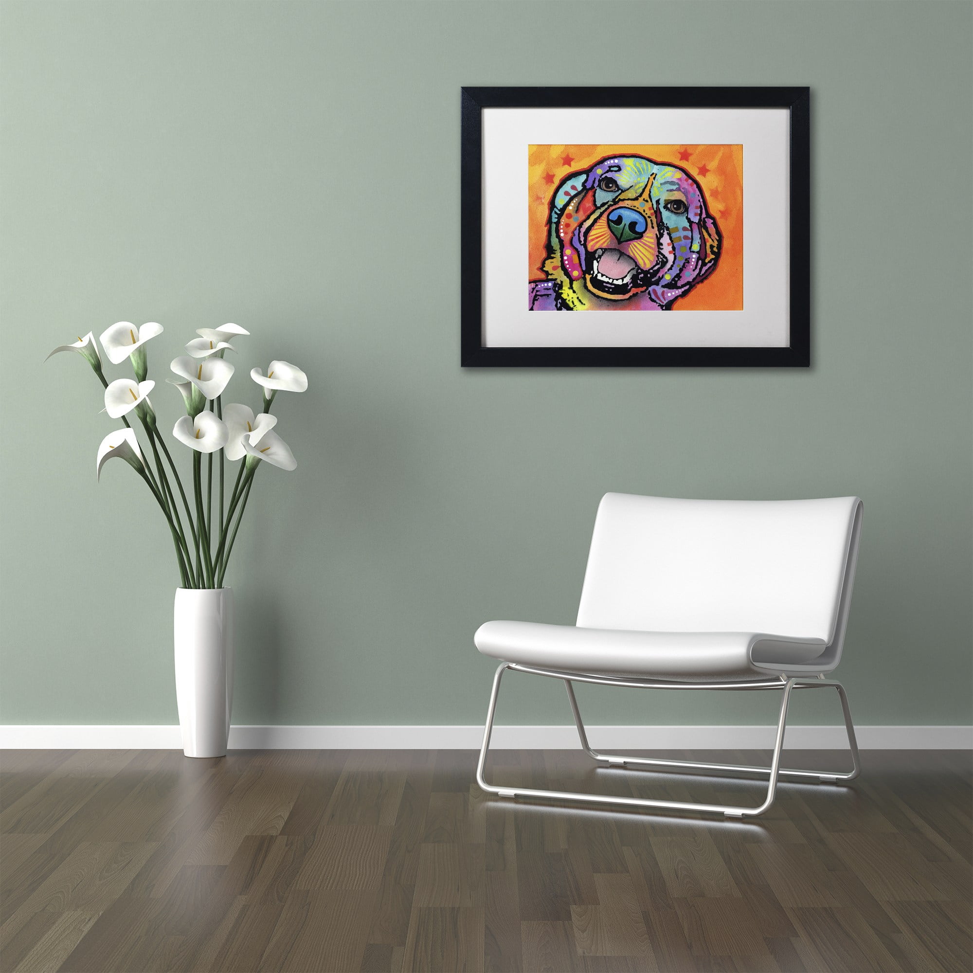Trademark Fine Art "Galle" Canvas Art by Dean Russo, White Matte, Black Frame