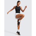 thumbnail image 3 of Musculosa CRZ YOGA Cloudweight con fruncido lateral y cuello alto en negro, talla L, 3 of 4