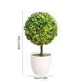 thumbnail image 3 of Artificial Flower Bouquet | Realistic Faux Plant Arrangement | Plastic Potted Vase | Indoor Table Decoration | Hot Pink, Orange, Green, Yellow | 15x15x28 cm | Low Maintenance Home Decor, 3 of 6