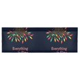 thumbnail image 6 of Yayeee Kitchen Valance Rod Pocket 54" x 18" Living Room Window Curtain, Blue Christmas Light, 6 of 6