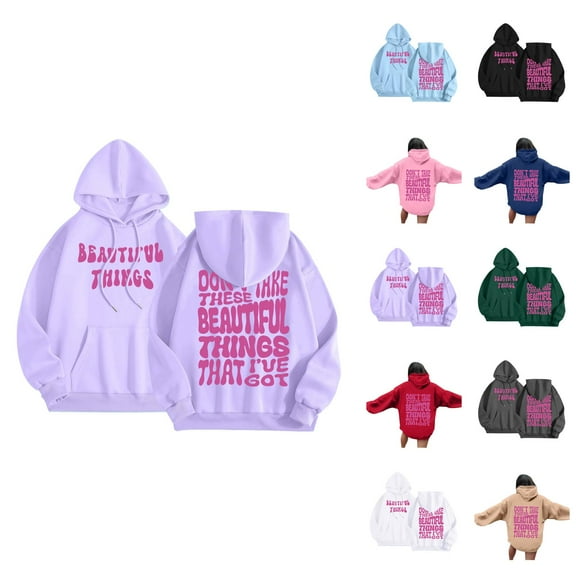 Lightweight Zip Up Hoodie Women Oversized Womens Hoodies Casual Workout Sweatshirt Women's Fashionable Casual Hooded Sweatshirt With Letter Prints