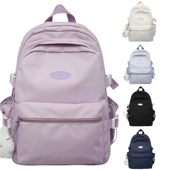 Gyujnb School Backpack, Student Backpack Adult Camping Travel Backpack Large Capacity Solid Color Casual Double Shoulder Bag, Backpack for School