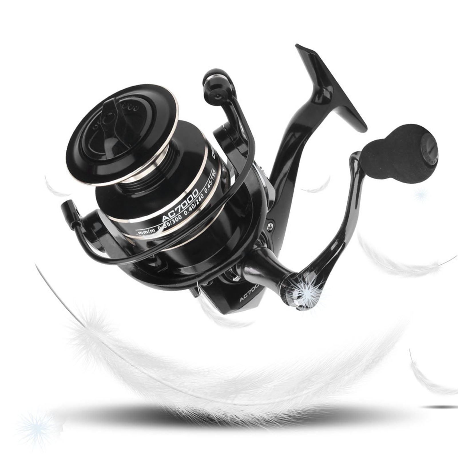 Suodoka Metal Spinning Fishing Reel AC7000 Long Range Throwing Sea Fish Bait Casting Wheel Accessory for Saltwater and Freshwater Fishing, 5.91 inches / 15.00 cm, 15.2 oz / 431 g