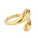 thumbnail image 5 of Anillo irregular con forma de gota de agua, transfronterizo europeo y americano, nuevo, abierto, ajustable, liso, con cuerda cruzada., 5 of 6