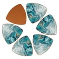 thumbnail image 2 of HemaKayy Set of 6 Decorative Coasters for Drinks, Waterproof Leather Drink Coaster with Double Side Non-Slip Surface for Cup Kitchen Home Housewarming Gift, Rectangle 4" - Abstract Marble Texture, 2 of 7