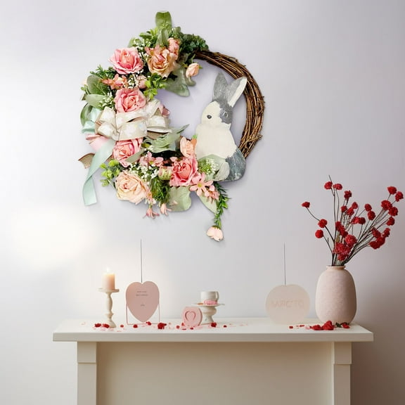 XGFHYJEH Easter Wreaths Clearance, Easter Wreaths & Garland, Large Easter Wreath, Easter Decorations, Outdoor Easter Decor