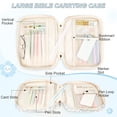 thumbnail image 2 of DAKIMOE Bible Cover Case for Women Bible Bag with Durable Handle Quilted Carrying Book Case Church Bag Bible Study Supplies Accessories Gift for Mother Lady Women, Blue Flower, 2 of 7