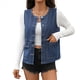 thumbnail image 2 of Chaleco Vaquero para Mujer, Medio, Sin Mangas, Desgastado Azul XL, 2 of 10