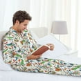 thumbnail image 6 of Naloa Sea Animals 1 Men’s Pajamas Set - Long Sleeve Button Down Sleep Shirt and Pajama Bottoms Sleepwear Set-, 6 of 7