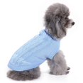 thumbnail image 6 of Stripe Dog Vest Fleece Mountaineer Coat Warm Windproof Polyester Jacket for 2-30 Lbs All Seasons Outdoor Pet Apparel,Light Blue Size 3XL, 6 of 9