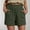 Green, variant on Sakmal Comfy Shorts for Women Summer Green Straight Leg High Waisted 6" Shorts with Pockets