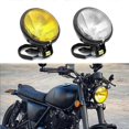 thumbnail image 2 of Retro Metal Motorcycle Headlight Round with Holder Electroplate Silver Vintage, 2 of 5