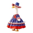 thumbnail image 4 of AZXY 23" Porch Goose Outfit, 4th of July Patriotic Clothes for Cement & Plastic Goose Statue, Independence Day Decor with Firework Lace Dress & Hat, Large Goose Costume for Yard Patio Desk, 4 of 9